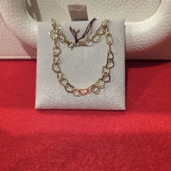 18K Real Gold All Heart Bracelet - Picture 1 of 3